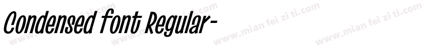 Condensed font Regular字体转换